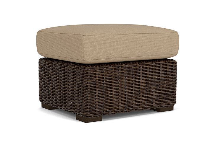Lloyd Flanders - Mesa Ottoman In Pecan Finish With Fife Sahara Fabric - 298017086742 view 2