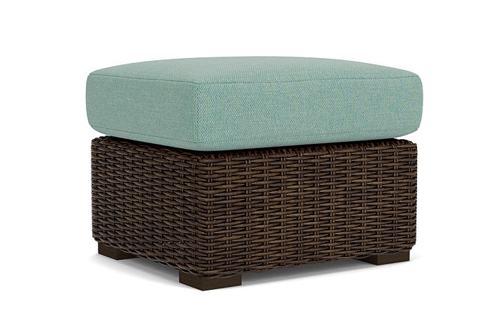 Lloyd Flanders - Mesa Ottoman In Pecan Finish With Pavian Pool Fabric - 2980170862045 view 2