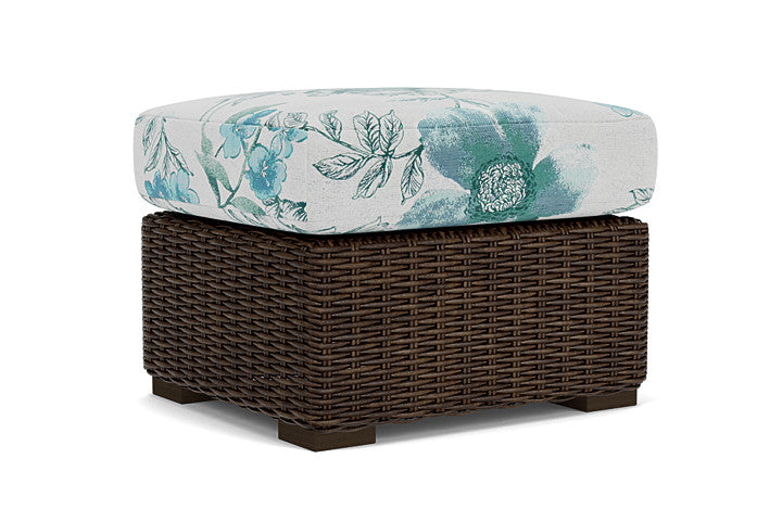 Lloyd Flanders - Mesa Ottoman In Pecan Finish With Serena Floral Mist Fabric - 2980170862078 view 2
