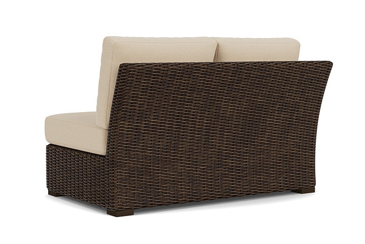 Lloyd Flanders - Mesa Right Arm Loveseat In Pecan Finish With Raindrop Almond Fabric - 2980510862055 view 2