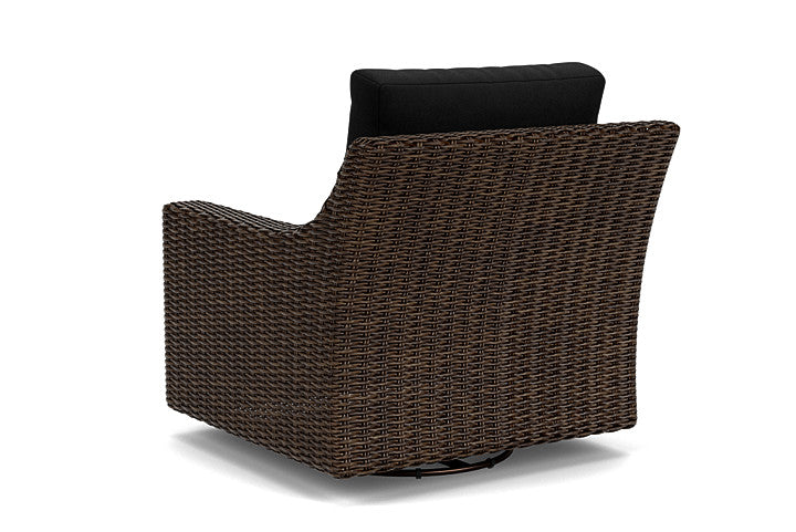 Lloyd Flanders - Mesa Swivel Glider Lounge Chair In Pecan Finish With Canvas Black Fabric - 298091086157 view 2