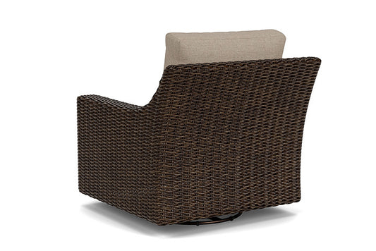 Lloyd Flanders - Mesa Swivel Glider Lounge Chair In Pecan Finish With Demo Oatmeal Fabric - 298091086080 view 2