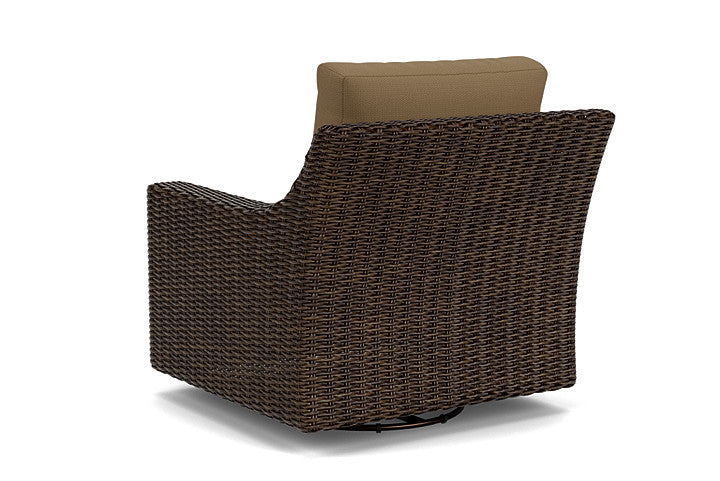Lloyd Flanders - Mesa Swivel Glider Lounge Chair In Pecan Finish With Reflections Straw Fabric - 2980910862053 view 2