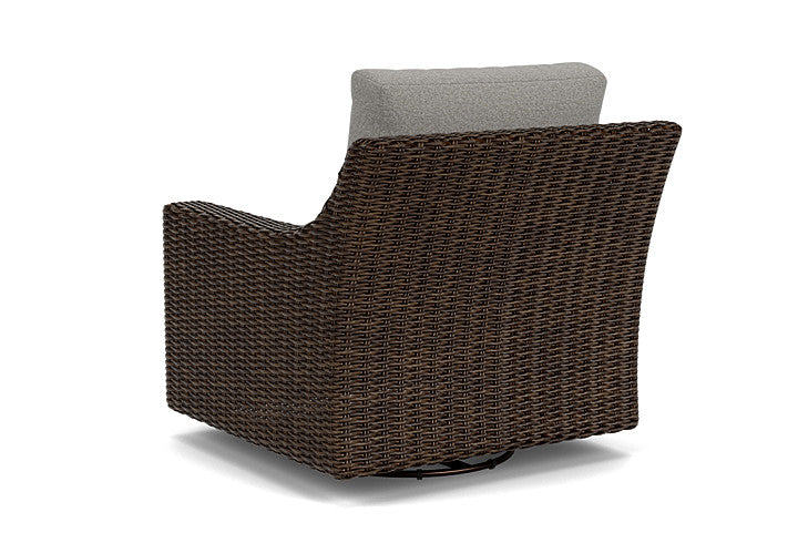 Lloyd Flanders - Mesa Swivel Glider Lounge Chair In Pecan Finish With Rumba Nickel Fabric - 2980910862011 view 2