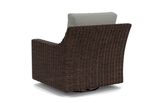 Lloyd Flanders - Mesa Swivel Glider Lounge Chair In Pecan Finish With Rumba Nickel Fabric - 2980910862011 view 2