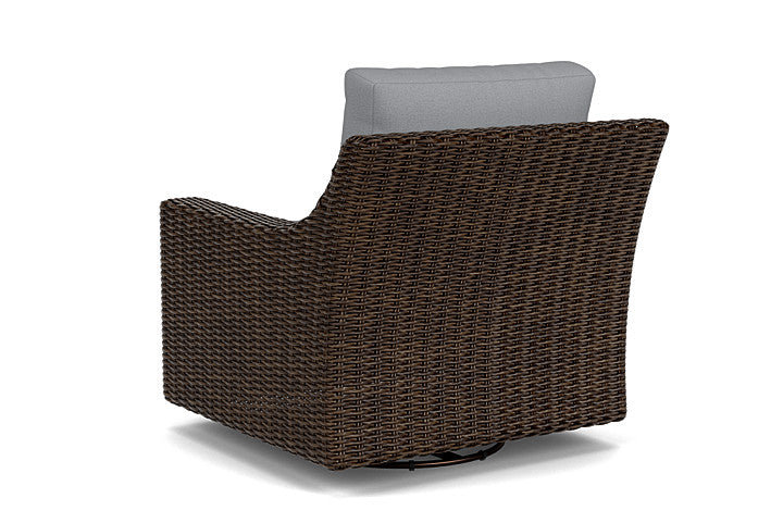 Lloyd Flanders - Mesa Swivel Glider Lounge Chair In Pecan Finish With Sandberg Pewter Fabric - 2980910862029 view 2
