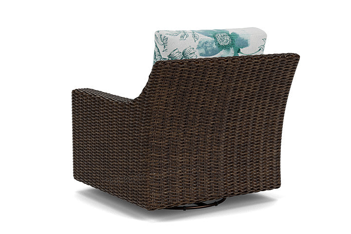 Lloyd Flanders - Mesa Swivel Glider Lounge Chair In Pecan Finish With Serena Floral Mist Fabric - 2980910862078 view 2