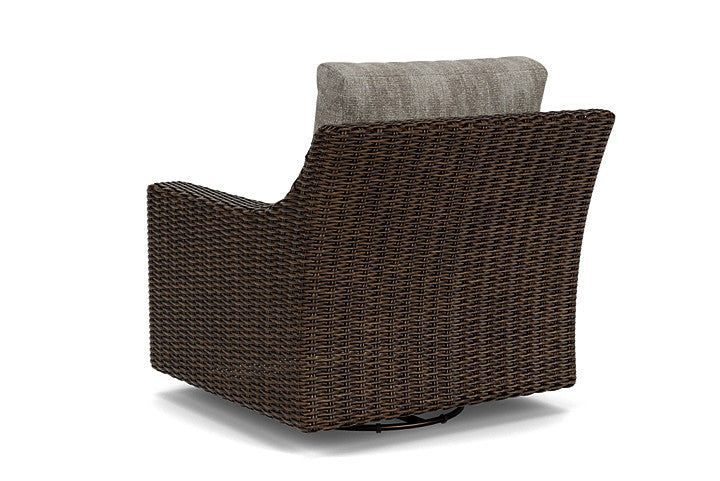 Lloyd Flanders - Mesa Swivel Glider Lounge Chair In Pecan Finish With Surface Slate Fabric - 2980910862056 view 2