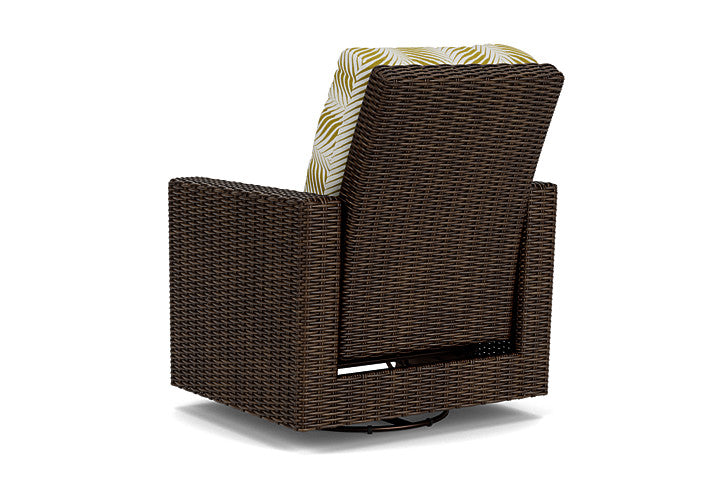 Lloyd Flanders - Mesa Swivel Glider Recliner In Pecan Finish With Clock Out Dew Fabric - 2980920862083 view 2