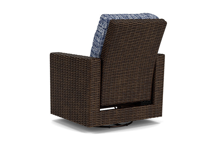 Lloyd Flanders - Mesa Swivel Glider Recliner In Pecan Finish With Visions Cobalt Fabric - 298092086683 view 2