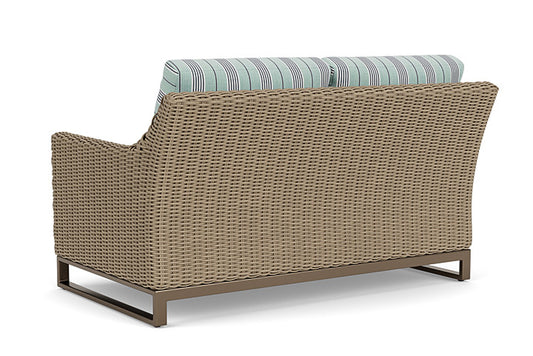 Lloyd Flanders - Milan Loveseat In Brushwood Finish With Hansen Seaglass Fabric - 4750501881926 view 2