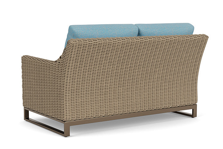 Lloyd Flanders - Milan Loveseat In Brushwood Finish With Leeds Light Blue Fabric - 4750501882058 view 2