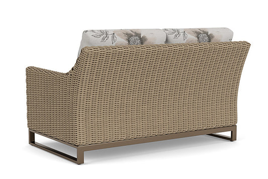 Lloyd Flanders - Milan Loveseat In Brushwood Finish With Serena Floral Dove Fabric - 4750501882077 view 2