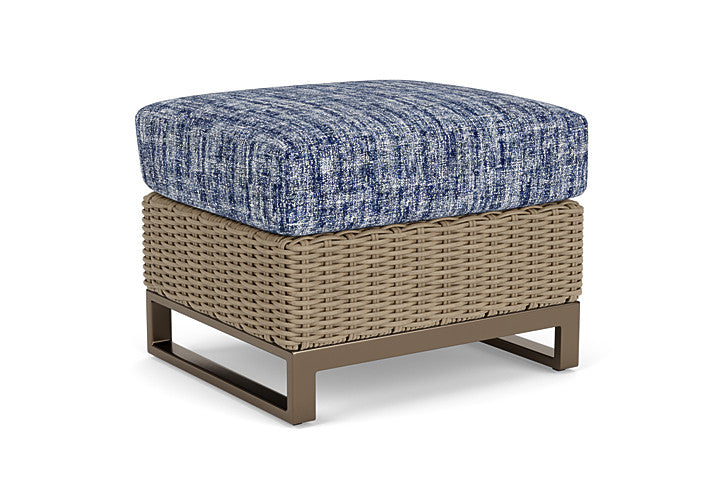 Lloyd Flanders - Milan Ottoman In Brushwood Finish With Visions Cobalt Fabric - 475017188683 view 2