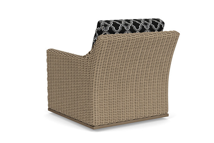 Lloyd Flanders - Milan Swivel Glider Lounge Chair In Brushwood Finish With Luna Onyx Fabric - 4750911882071 view 2