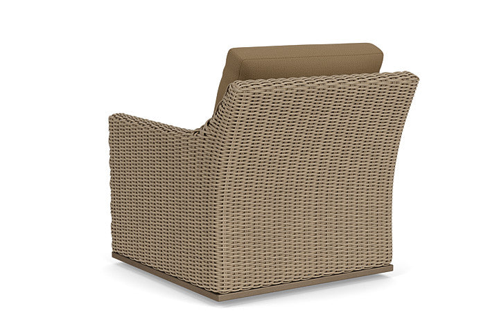 Lloyd Flanders - Milan Swivel Glider Lounge Chair In Brushwood Finish With Reflections Straw Fabric - 4750911882053 view 2