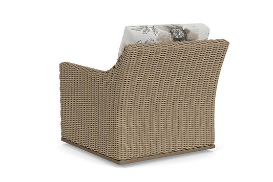 Lloyd Flanders - Milan Swivel Glider Lounge Chair In Brushwood Finish With Serena Floral Dove Fabric - 4750911882077 view 2