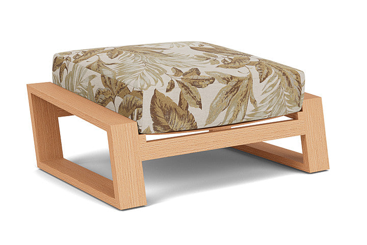 Lloyd Flanders - Pursuit Ottoman In Toffee Cream Finish With Botanic Willow Fabric - 452017188164 view 2