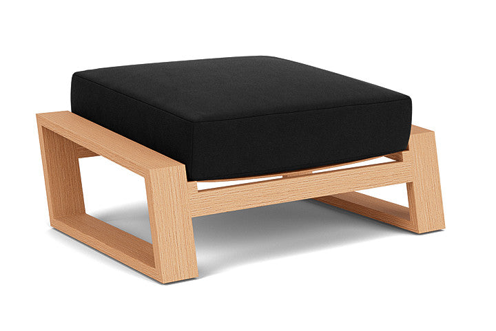 Lloyd Flanders - Pursuit Ottoman In Toffee Cream Finish With Canvas Black Fabric - 452017188157 view 2