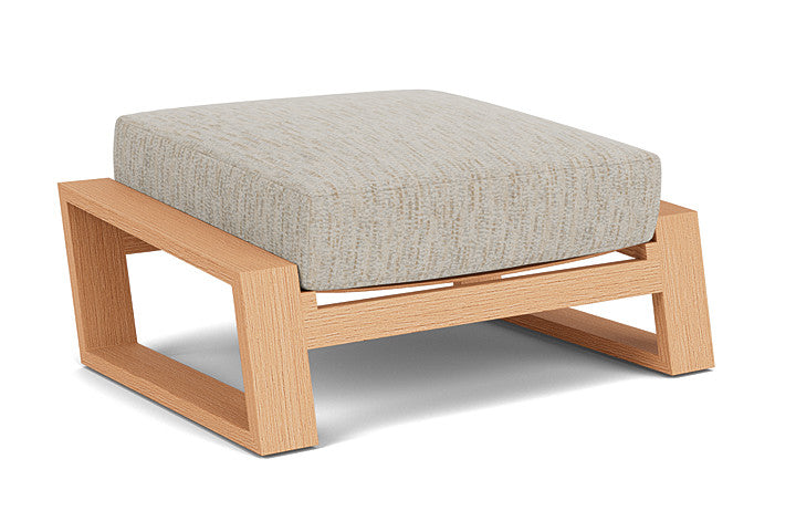 Lloyd Flanders - Pursuit Ottoman In Toffee Cream Finish With Charlotte Sparrow Fabric - 452017188183 view 2