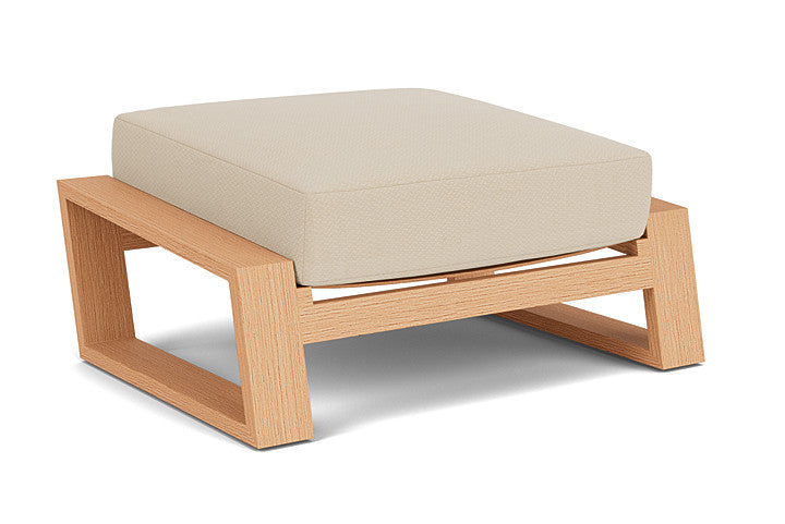 Lloyd Flanders - Pursuit Ottoman In Toffee Cream Finish With Raindrop Almond Fabric - 4520171882055 view 2