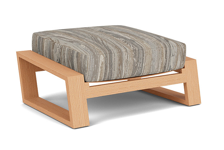 Lloyd Flanders - Pursuit Ottoman In Toffee Cream Finish With Woodgrain Ash Fabric - 452017188723 view 2