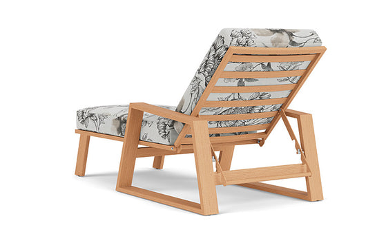 Lloyd Flanders - Pursuit Pool Chaise In Toffee Cream Finish With Serena Floral Dove Fabric - 4520201882077 view 2