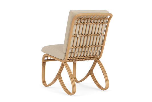 Lloyd Flanders - Riviera Armless Dining Chair In Camel Finish With Raindrop Almond Fabric - 2780071522055 view 2