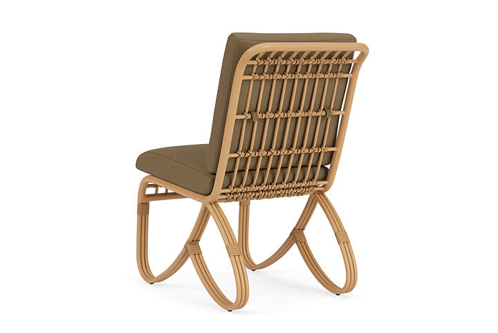 Lloyd Flanders - Riviera Armless Dining Chair In Camel Finish With Reflections Straw Fabric - 2780071522053 view 2