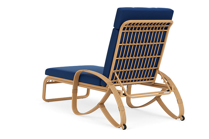 Lloyd Flanders - Riviera Chaise In Camel Finish With Flagship Lapis Fabric - 2780201521813 view 2