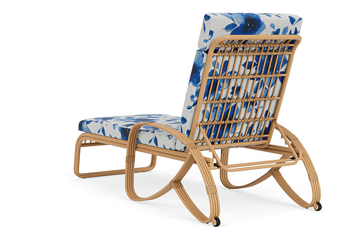 Lloyd Flanders - Riviera Chaise In Camel Finish With Watercolor Blossom Capri Fabric - 278020152672 view 2