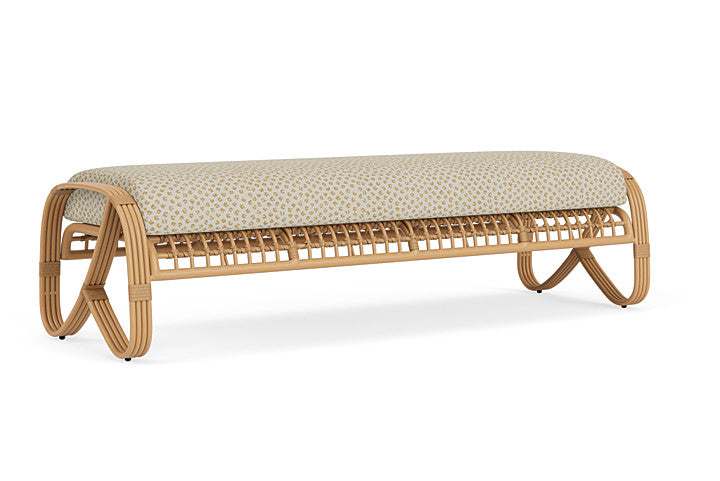 Lloyd Flanders - Riviera Garden Bench In Camel Finish With Bebot Sisal Fabric - 2780371522048 view 2