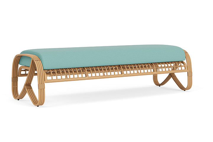 Lloyd Flanders - Riviera Garden Bench In Camel Finish With Fife Aruba Fabric - 278037152748 view 2