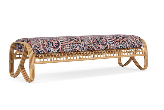 Lloyd Flanders - Riviera Garden Bench In Camel Finish With Sensiblity Splendor Fabric - 2780371522082 view 2