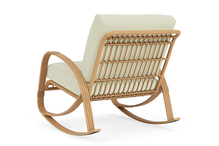Lloyd Flanders - Riviera Lounge Rocker In Camel Finish With Bamboo Bay Meadow Fabric - 2780331522060 view 2