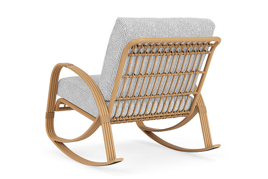 Lloyd Flanders - Riviera Lounge Rocker In Camel Finish With Burson Domino Fabric - 2780331522035 view 2