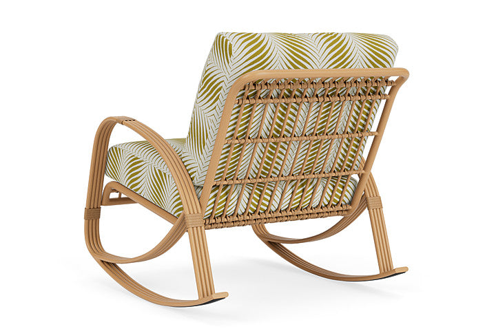 Lloyd Flanders - Riviera Lounge Rocker In Camel Finish With Clock Out Dew Fabric - 2780331522083 view 2