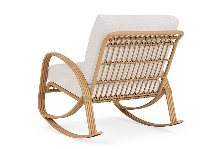 Lloyd Flanders - Riviera Lounge Rocker In Camel Finish With Reflections Snow Fabric - 2780331522014 view 2