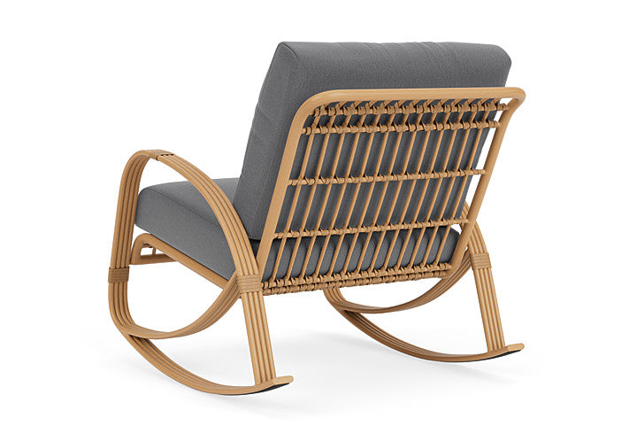 Lloyd Flanders - Riviera Lounge Rocker In Camel Finish With Remy Graphite Fabric - 2780331522003 view 2