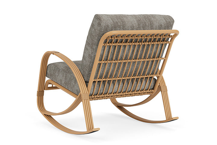 Lloyd Flanders - Riviera Lounge Rocker In Camel Finish With Surface Slate Fabric - 2780331522056 view 2