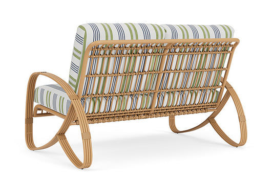 Lloyd Flanders - Riviera Loveseat In Camel Finish With Berkely Hall Green Fabric - 2780501522062 view 2