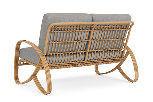 Lloyd Flanders - Riviera Loveseat In Camel Finish With Demo Stone Fabric - 278050152095 view 2