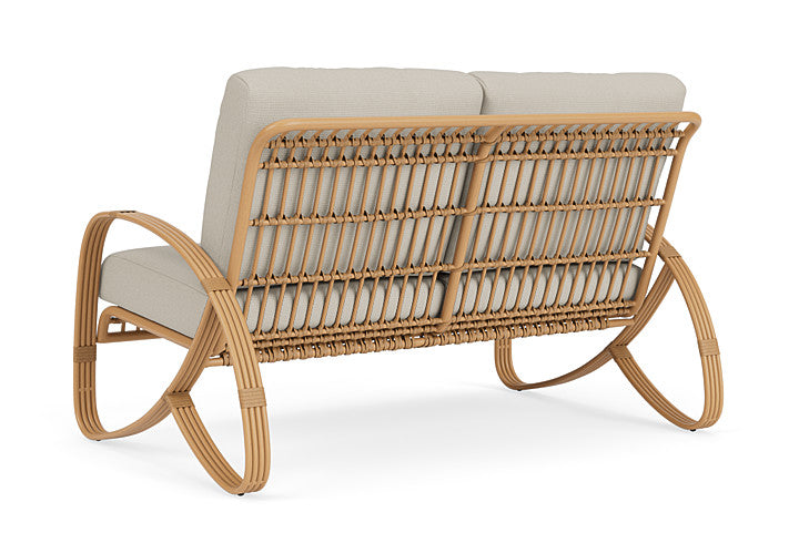 Lloyd Flanders - Riviera Loveseat In Camel Finish With Fife Fog Fabric - 278050152181 view 2