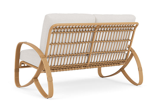 Lloyd Flanders - Riviera Loveseat In Camel Finish With Reflections Snow Fabric - 2780501522014 view 2