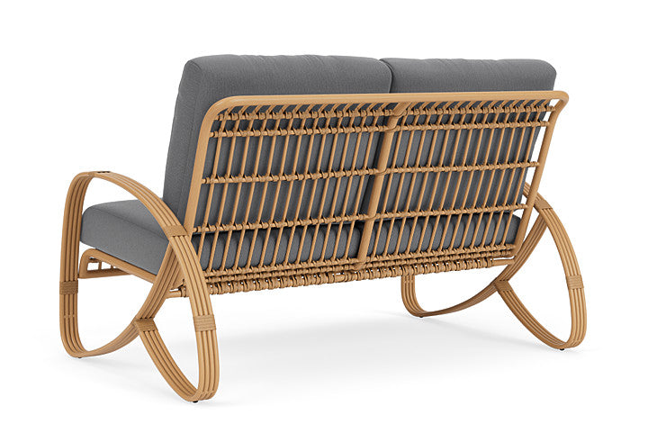 Lloyd Flanders - Riviera Loveseat In Camel Finish With Remy Graphite Fabric - 2780501522003 view 2