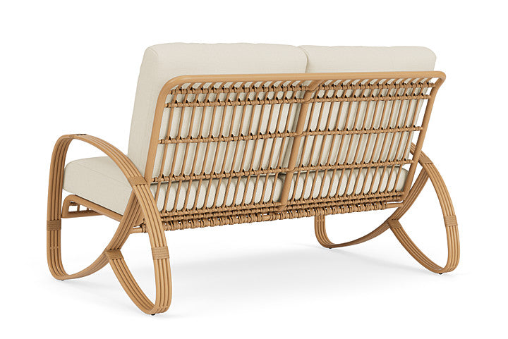 Lloyd Flanders - Riviera Loveseat In Camel Finish With Sailcloth Sailor Fabric - 278050152434 view 2