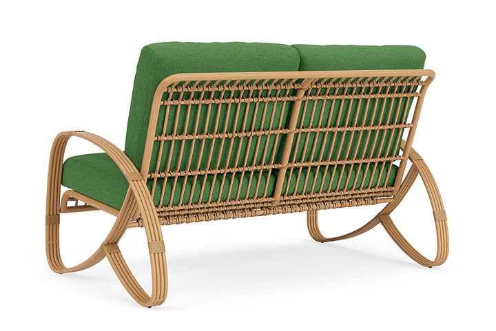 Lloyd Flanders - Riviera Loveseat In Camel Finish With Seadog Botanical Fabric - 2780501522066 view 2