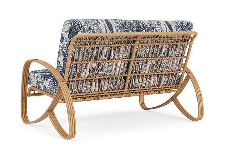 Lloyd Flanders - Riviera Loveseat In Camel Finish With Wayfarer Mist Fabric - 2780501522074 view 2