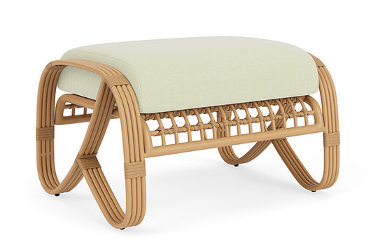 Lloyd Flanders - Riviera Ottoman In Camel Finish With Bamboo Bay Meadow Fabric - 2780171522060 view 2