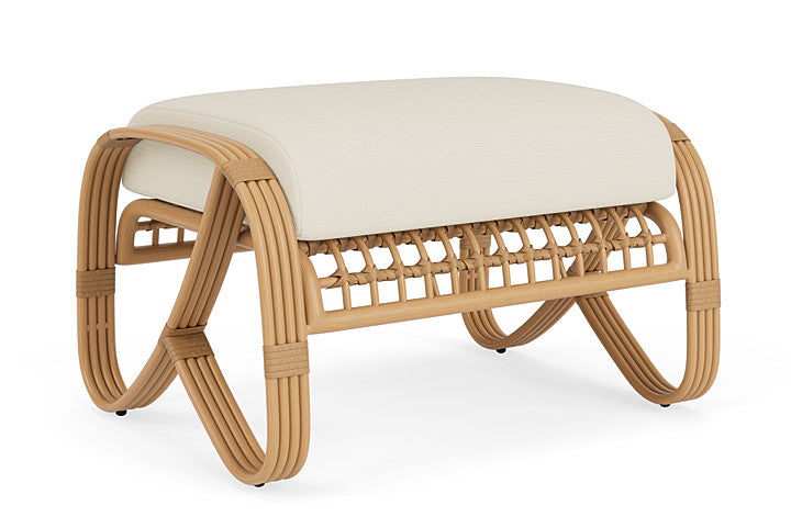 Lloyd Flanders - Riviera Ottoman In Camel Finish With Sailcloth Sailor Fabric - 278017152434 view 2